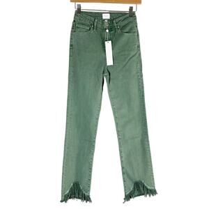 JONATHAN SIMKHAI STANDARD River High Rise Straight Size 25 Jade